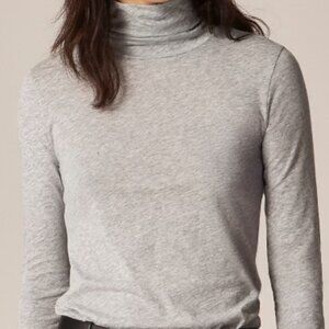 Feather jersey turtleneck